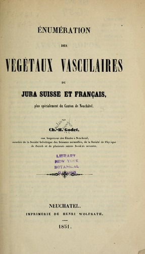 Enumération des végétaux vasculaires du Jura suisse et français