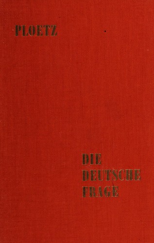 Die deutsche Frage by Hubatsch, Walther cover
