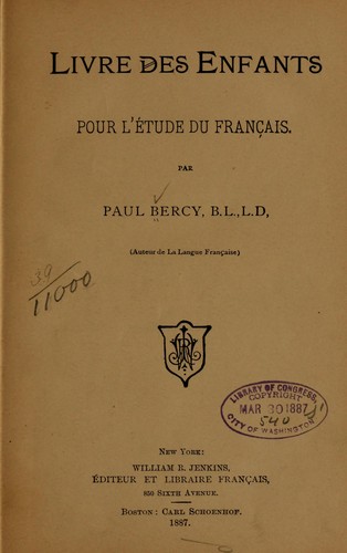 Livre des enfants pour l'étude du français