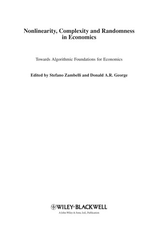 Nonlinearity, complexity and randomness in economics