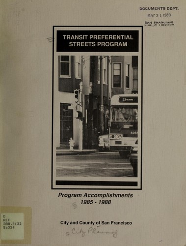 Transit preferential streets program