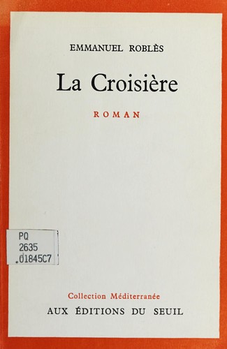La Croisière by Emmanuel Roblès cover