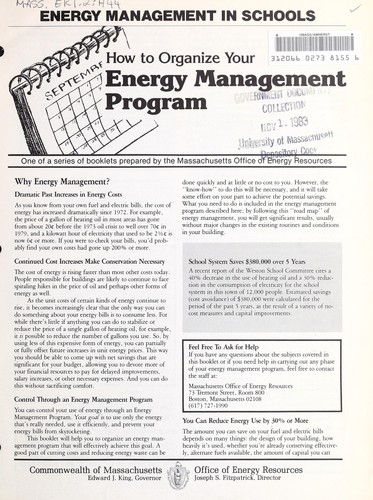How to organize your energy management program