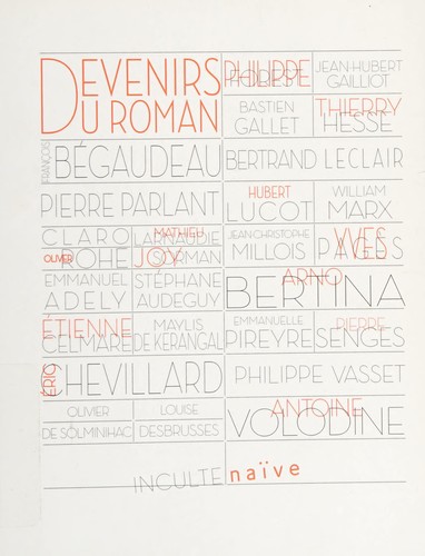 Devenirs du roman by François Bégaudeau cover