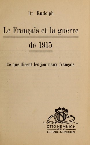 Le franc ʹais et la guerre de 1915