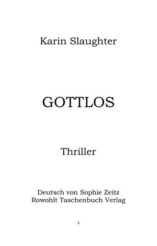 Gottlos by Karin Slaughter cover