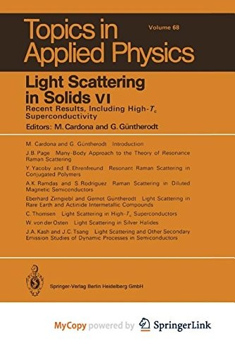 Light Scattering in Solids VI