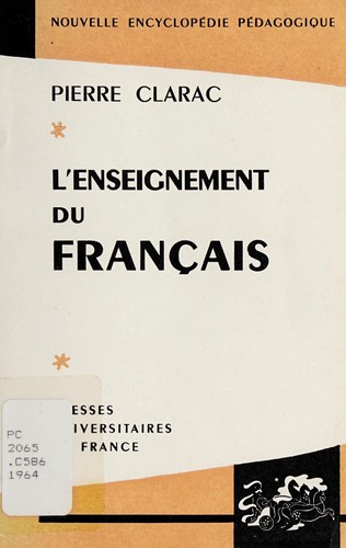 L'Enseignement du français by Pierre Clarac cover