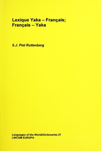Lexique yaka-français, français-yaka by Piet Ruttenberg cover