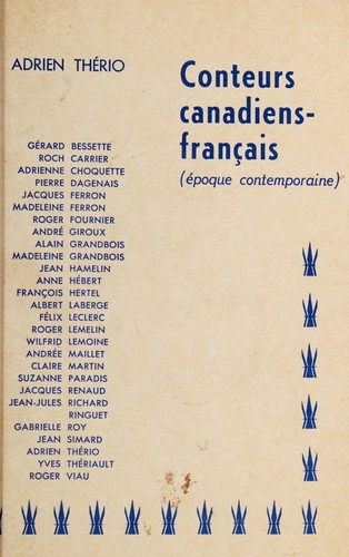 Conteurs canadiens-francais by Adrien Thério cover