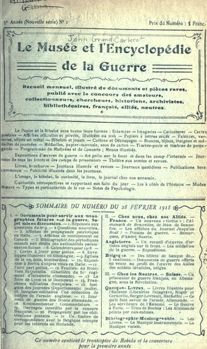 La musée et l'encyclop2edie de la guerre by Grand-Carteret, John cover