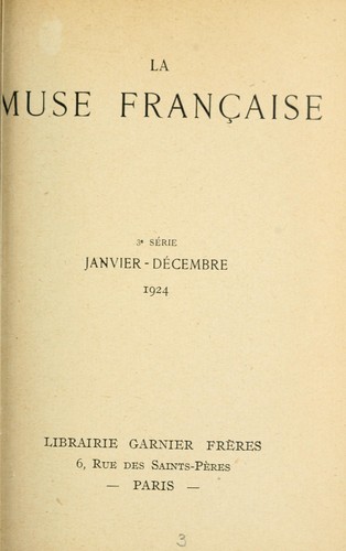 La Muse français by  cover