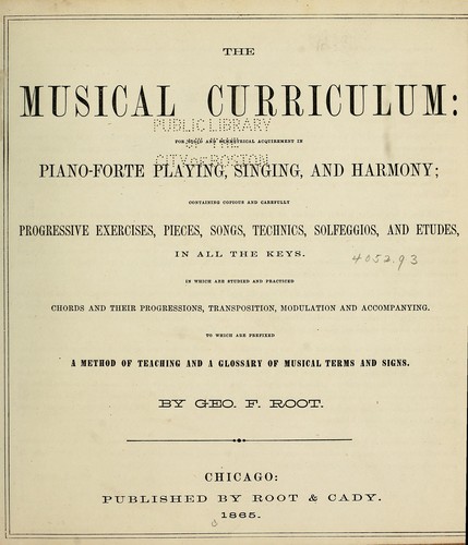 The musical curriculum