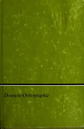 Deutsche Orthographie by  cover