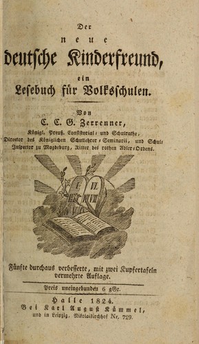 Der neue deutsche kinderfreund by Karl Christoph Gottlieb Zerrenner cover