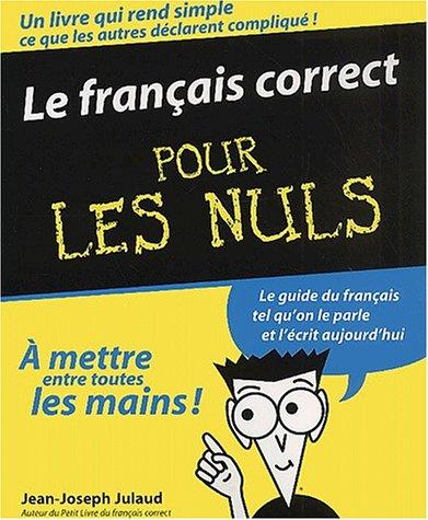 Le français correct pour les nuls by Jean-Joseph Julaud cover