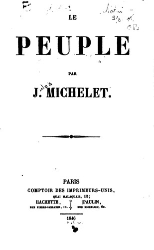 Le peuple by Jules Michelet cover