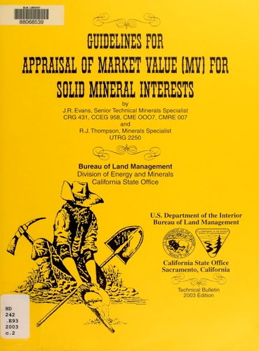 Guidelines for appraisal of market value (mv) for solid mineral interests