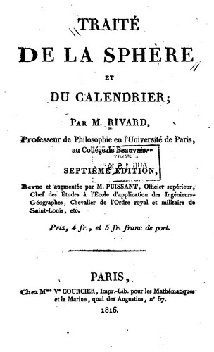 Traité de la sphère et du calendrier