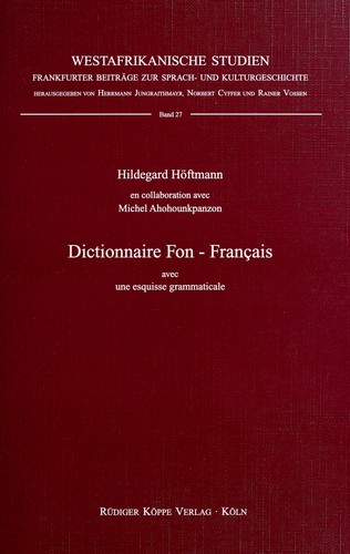 Dictionnaire fon-français by Hildegard Höftmann cover