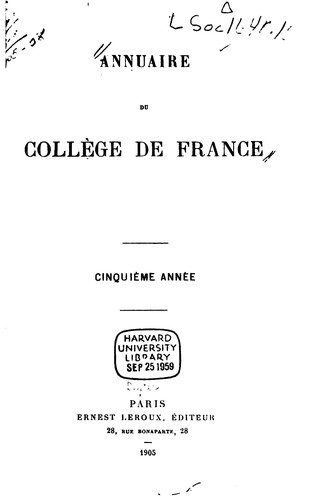Annuaire du Collège de France