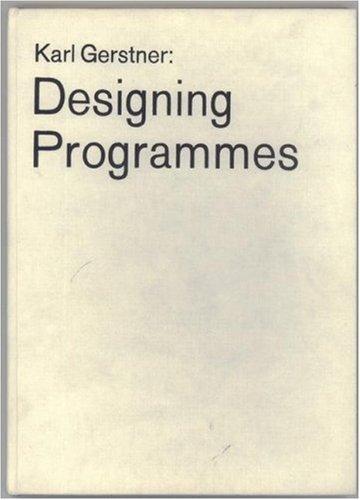 Designing programmes by Karl Gerstner cover