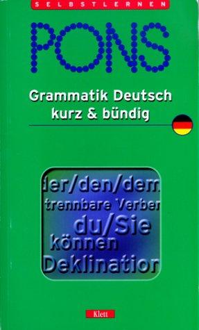 PONS Grammatik Deutsch kurz & bündig by Heike Voit cover