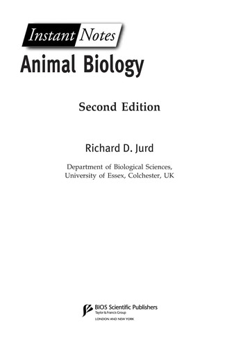 Instant notes animal biology