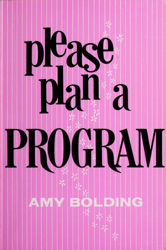 Please Plan a Program