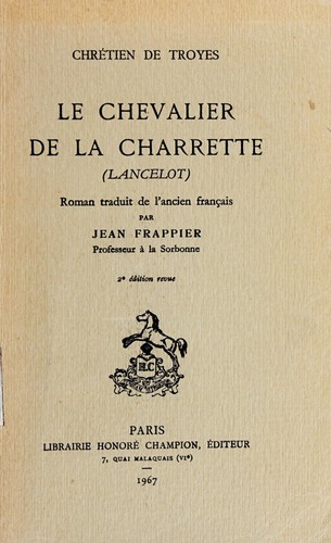 Le Chevalier de la Charrette (Lancelot) by Chrétien de Troyes cover