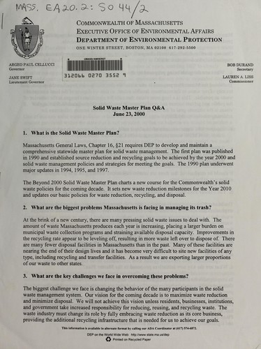 Solid waste master plan Q & A