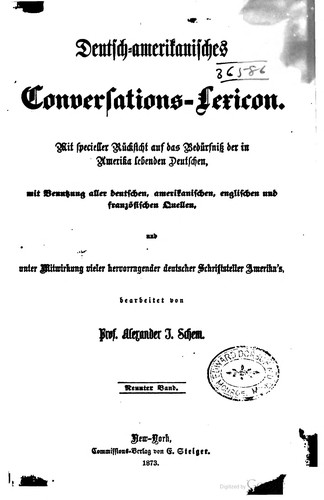 Deutsch-amerikanisches conversations-lexikon by Schem, Alexander J. cover