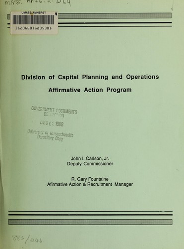 Division of Capital Planning and Operations Affirmative Action Program