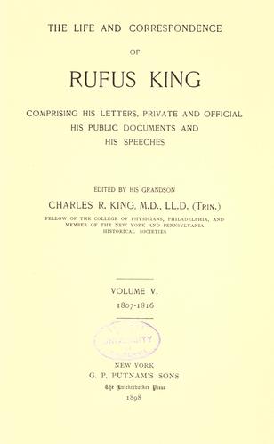 The life and correspondence of Rufus King
