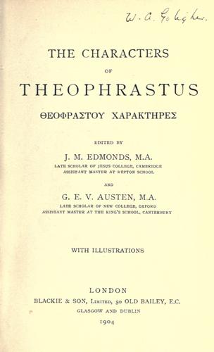 Theophrasti Characteres