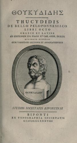 De bello Peloponnesiaco libri octo