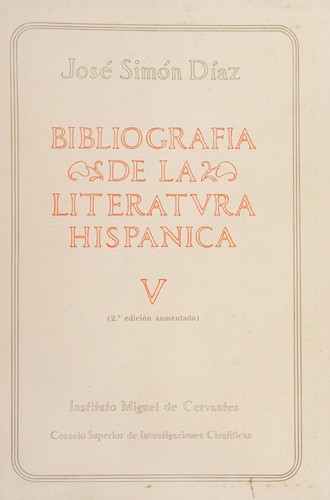 Bibliografía de la literatura hispánica