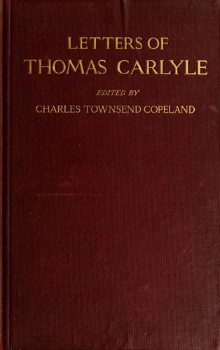 Early letters of Thomas Carlyle