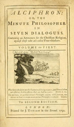 Alciphron, or, The minute philosopher, in seven dialogues
