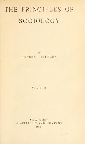 The principles of sociology