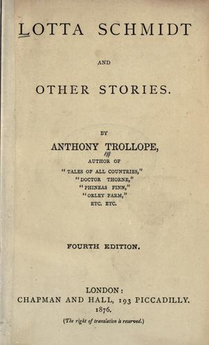 Lotta Schmidt and other stories