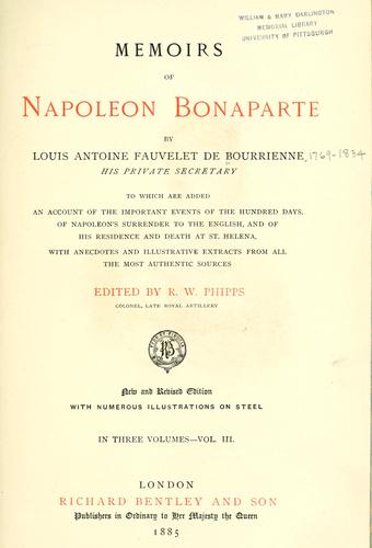 Memoirs of Napoleon Bonaparte