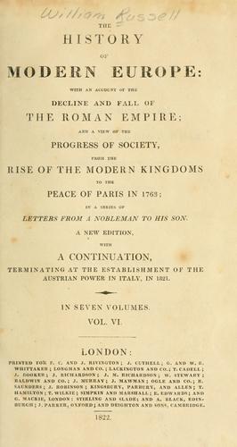 The history of modern Europe