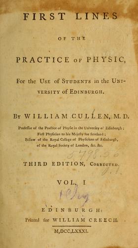 First lines of the practice of physic