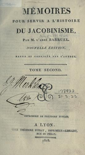 Mémoires pour servir à l'histoire du jacobinisme