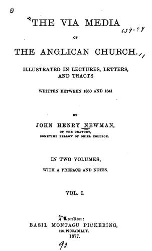 The via media of the Anglican Church