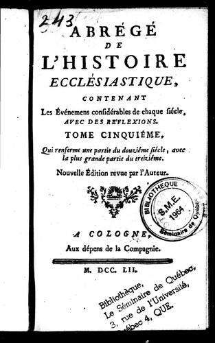 Abrégé de l'histoire ecclésiastique