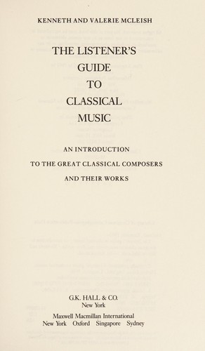 The listener's guide to classical music