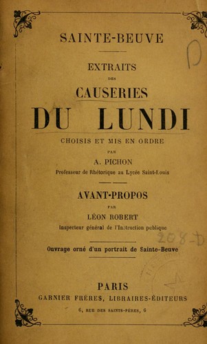 Causeries du lundi