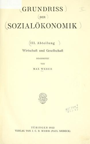 Wirtschaft und Gesellschaft